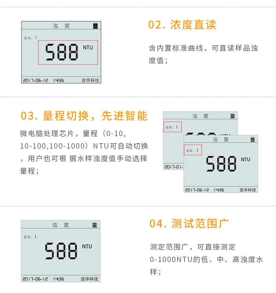 連華科技LH-NTU2M1000便攜式濁度儀